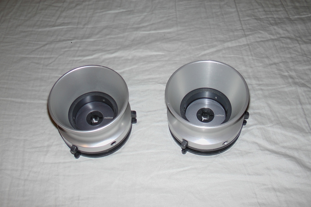 ReVox NAB hub aluminium adapter pair