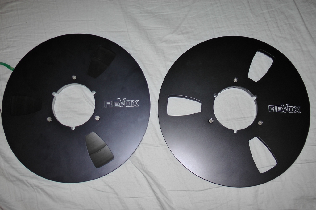 ReVox black NAB aluminium reel pair