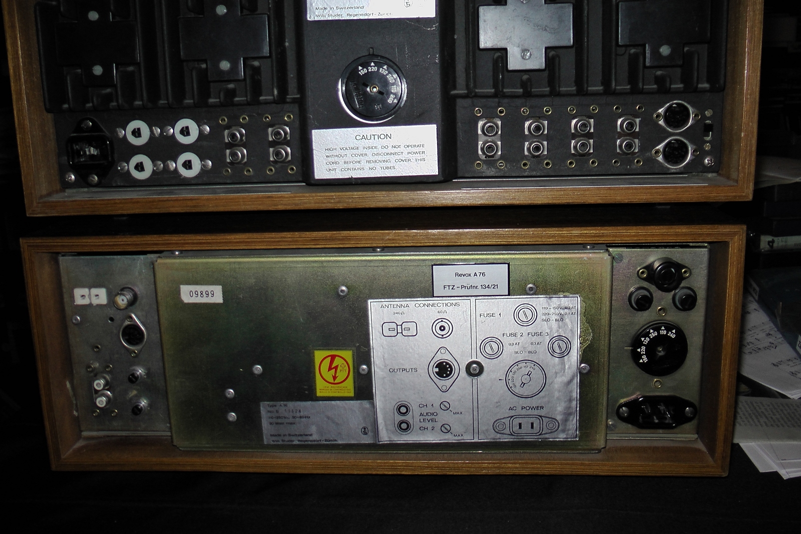 ReVox A78 mk1 and A76 mk2 back