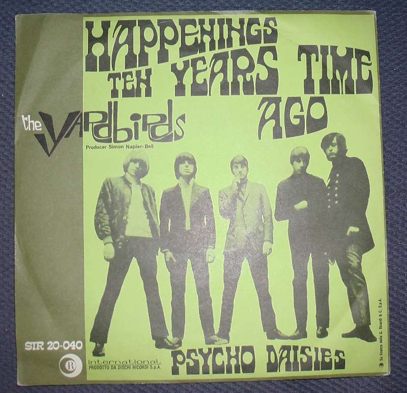 yardbirds happenings ten years time ago italian single 1966 picture sleeve