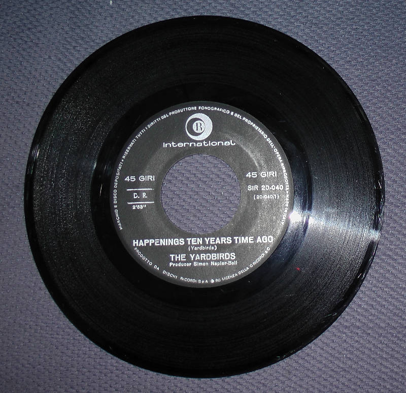 yardbirds happenings ten years time ago italian single 1966 side a