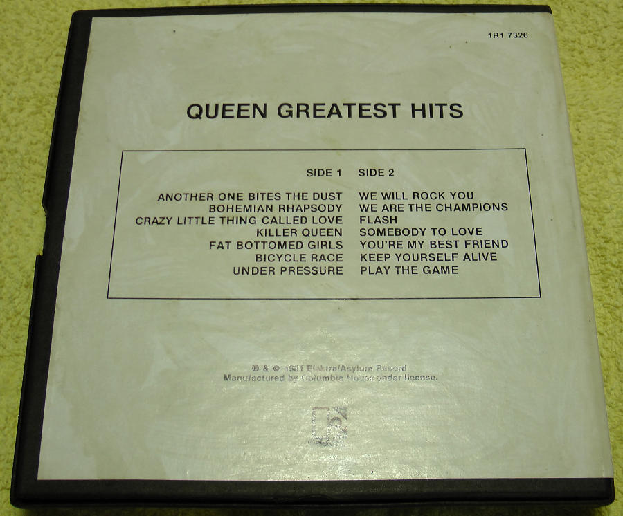 queen greatest hits reel box back