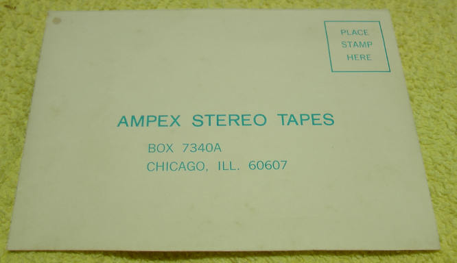 ampex stereo tapes order card
