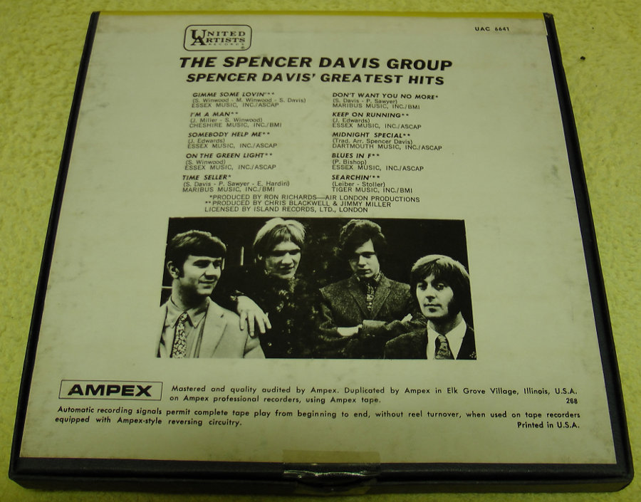 spencer davis group greatest hits reel box back