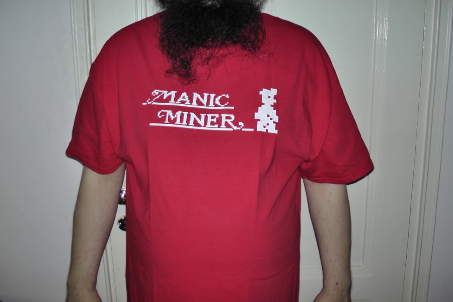 manic miner red shirt