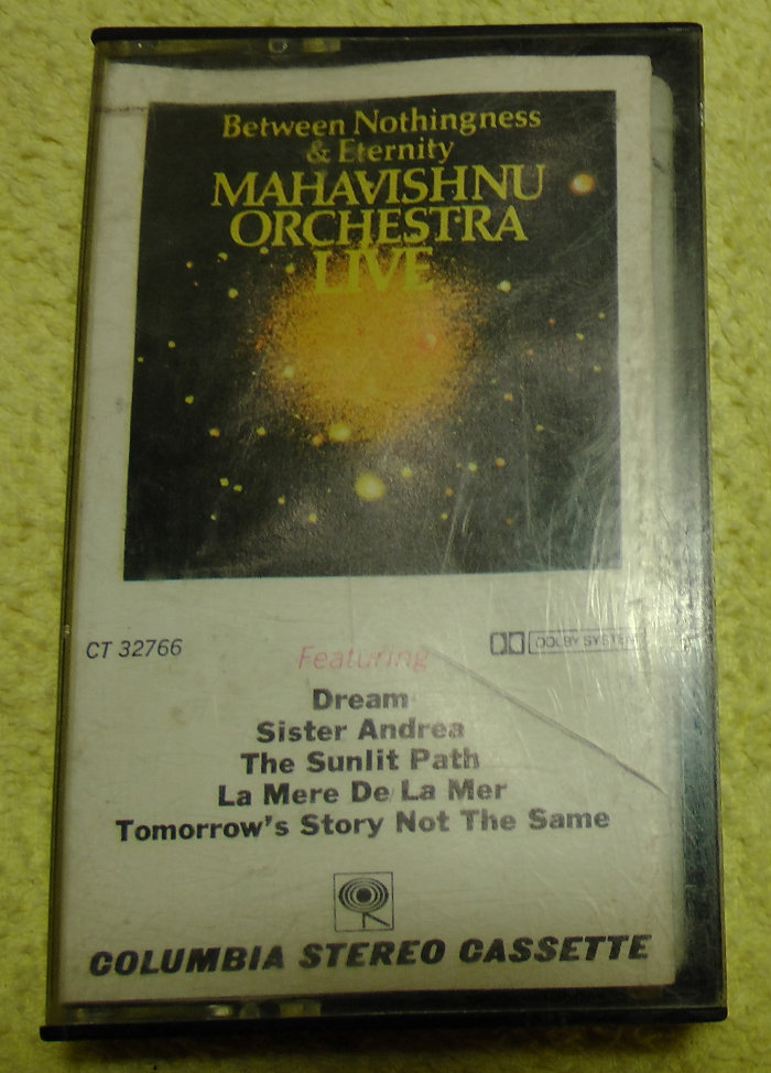 mahavishnu orchestra between nothingness and eternity c cassette box front