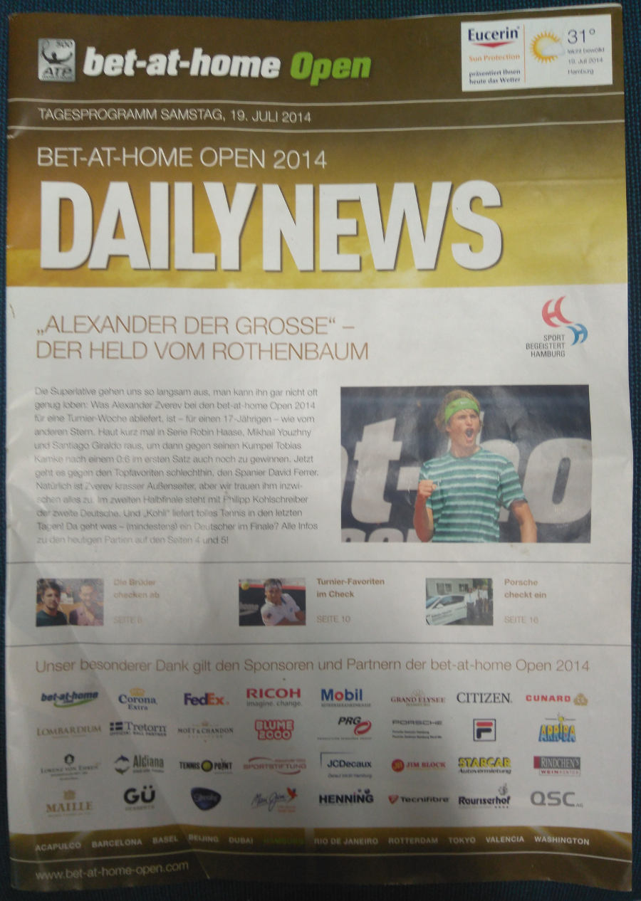 alexander zverev german open hamburg 2014