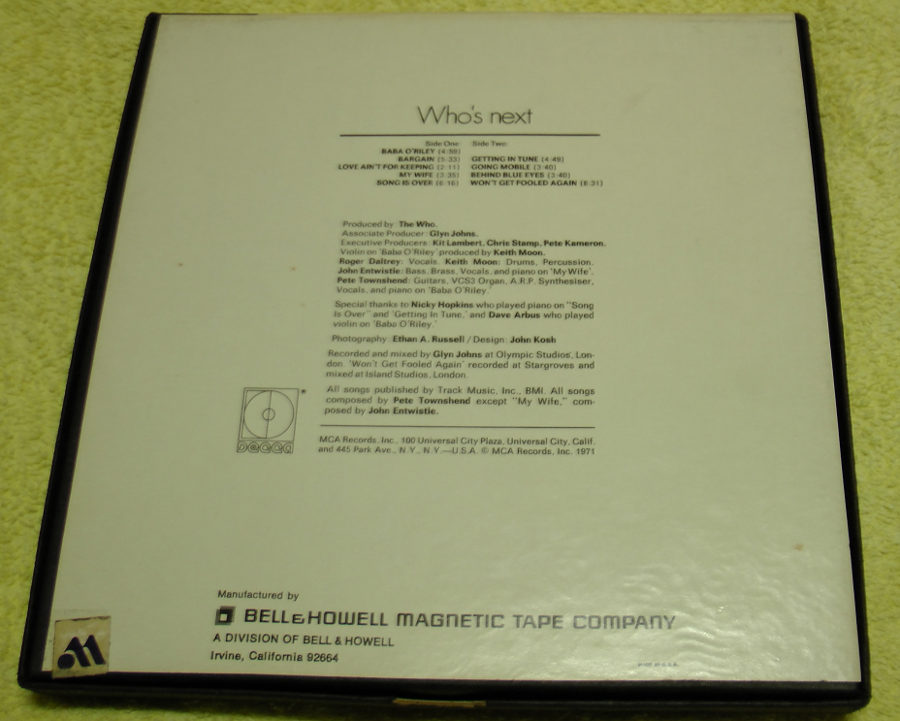 the who whos next reel box back