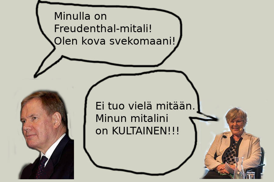 paavo lipponen and elisabeth rehn freudenthal medalists