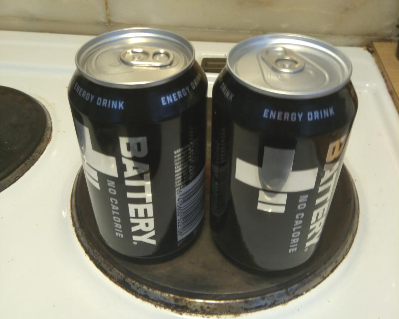 two battery sugarfree energy drinks