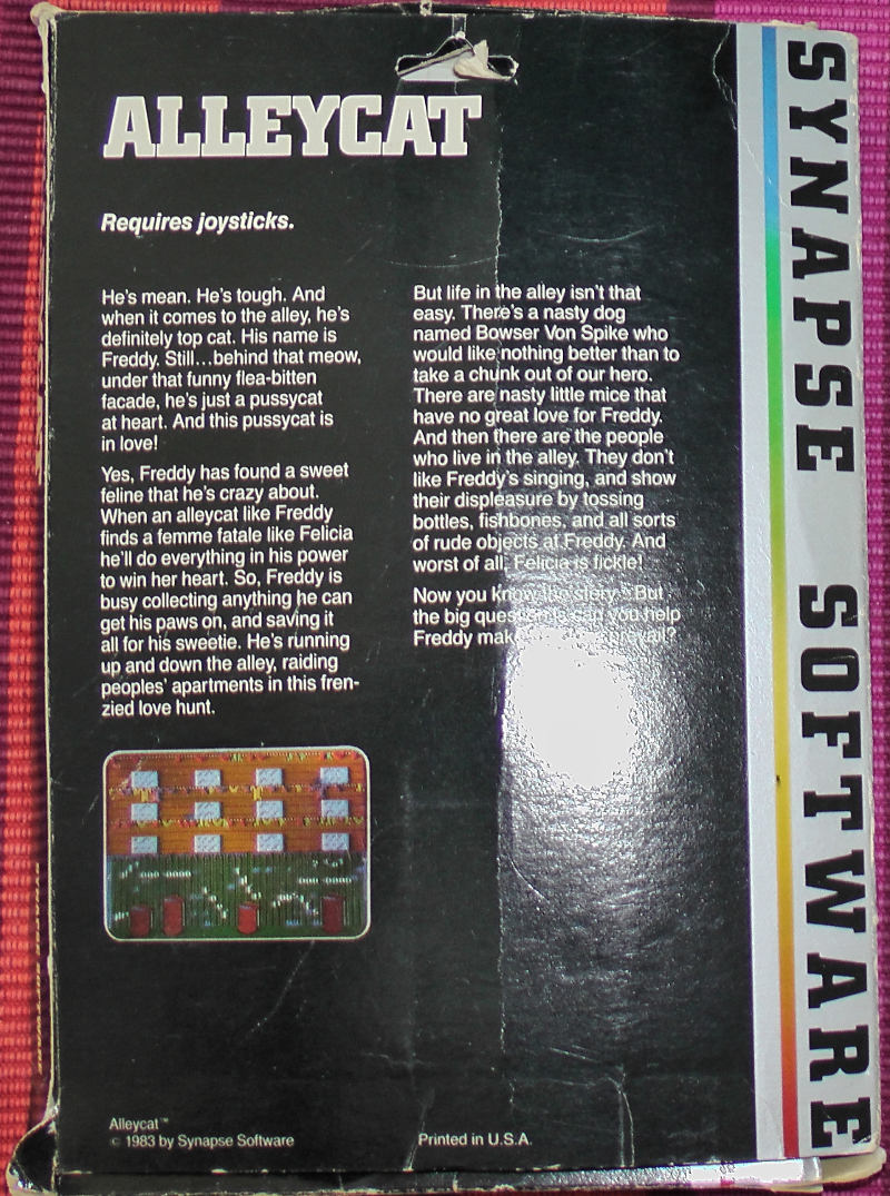 atari disk alley cat box back