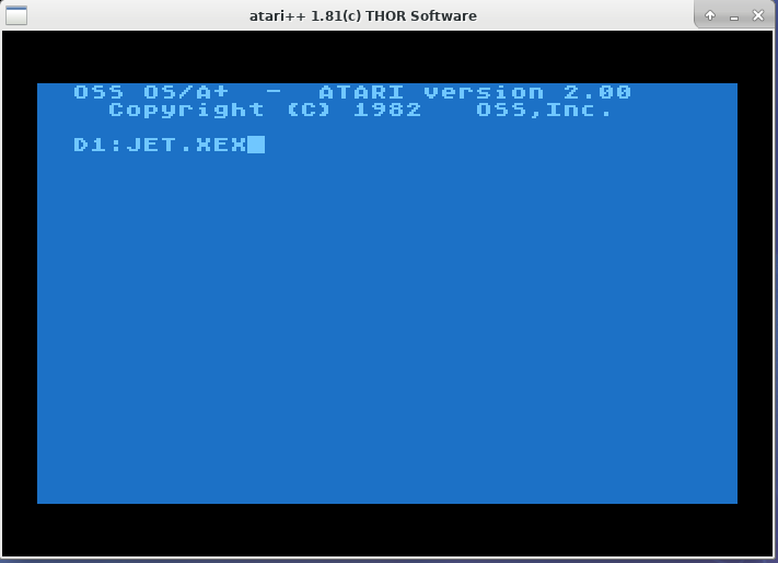 starting jet set willy 2007 on atari 800