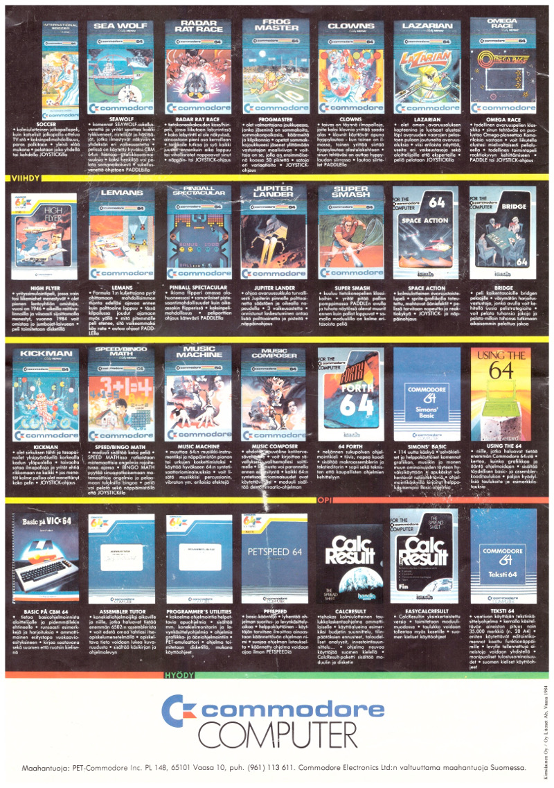 commodore64 finnish advert back