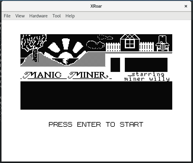 dragon manic miner start screen